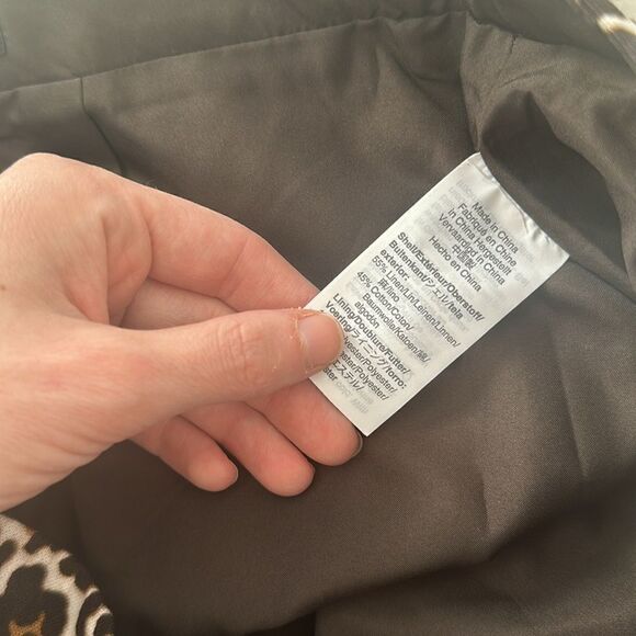 J.Crew Linen Blend Cheetah Skirt Size 6 - Picture 5 of 6